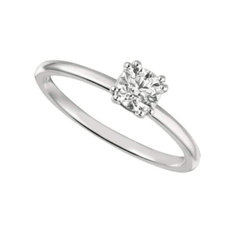 0.50 Carat Natural Round Cut Diamond Solitaire Ring G SI 14K Whi 0.50 Carat Natural Round Cut Diamond Solitaire Ring G SI 14K Whi