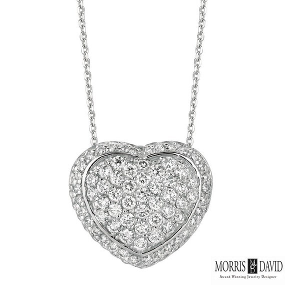 1.00 ct. t.w. Diamond Heart Pendant Necklace in 14k White Gold