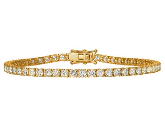 2.00 Carat Natural Diamond Tennis Bracelet G-H SI 14K Yellow Gold