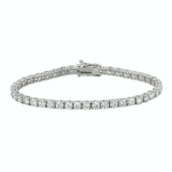 White Gold Bracelet 3ct Diamond Bracelet White Gold Tennis