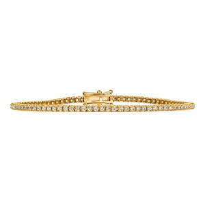 1.00 Carat Natural Diamond Tennis Bracelet G SI 14K Yellow Gold 7&#39;&#39;