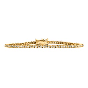 1.00 Carat Natural Diamond Tennis Bracelet G SI 14K Yellow Gold 7''