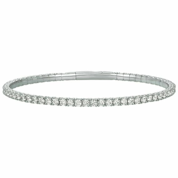 14K Flexible Diamond Bangle Bracelet 19/100CTW – The Diamond Bar STL