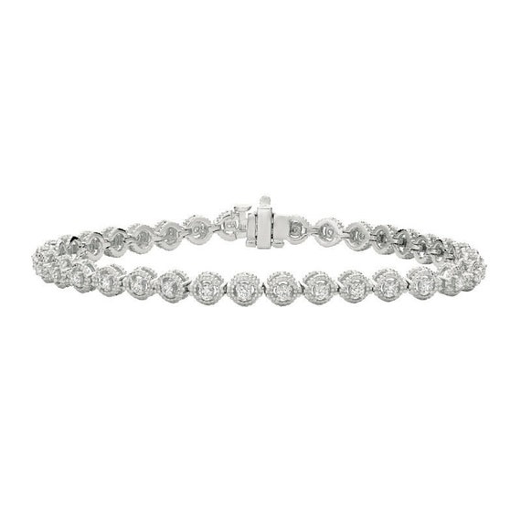 1.00 Carat Natural Diamond Tennis Bracelet G SI 14K White  1.00 Carat Natural Diamond Tennis Bracelet 14K White Gold G-H SI main image 1