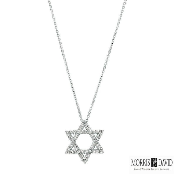 14k Gold Diamond Expandable Star of David Necklace | Baltinester