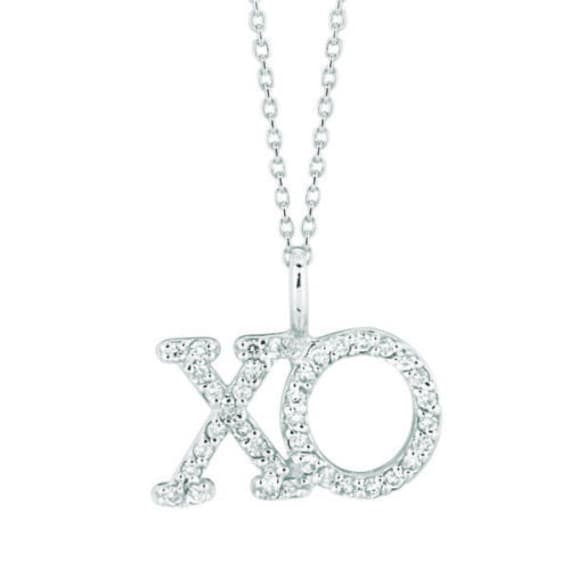 PT 0.20カラット ダイヤモンド ネックレス 0.20 カラット 天然ダイヤモンド XO ネックレス ペンダント 14K