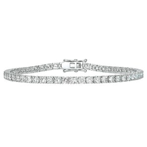 Gold Bangle Bracelet - 4ct Diamond Tennis Bracelet - White Gold Tennis Bracelet - Unisex Tennis Bracelet - White Gold Diamond Jewelry