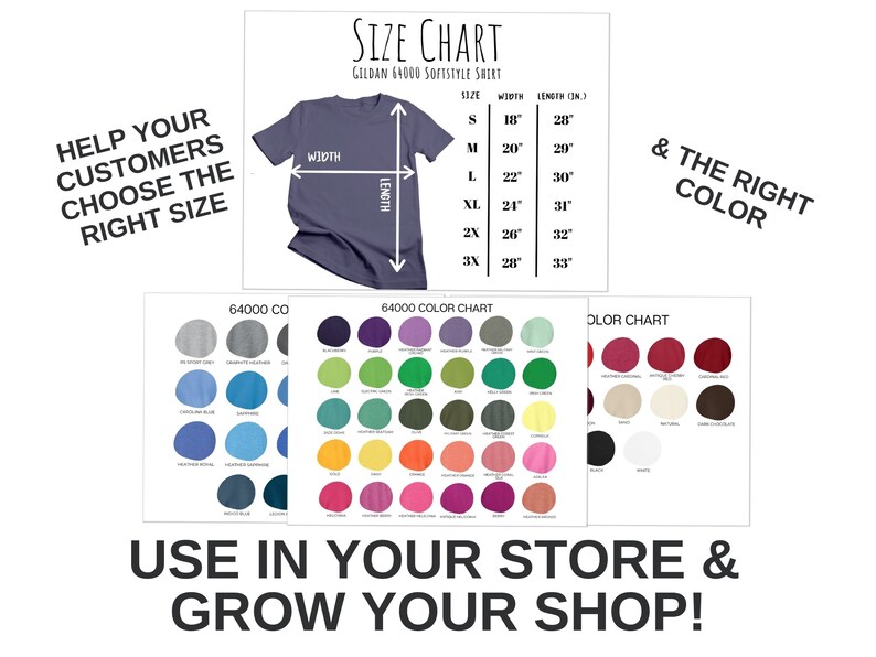 unisex gildan size chart