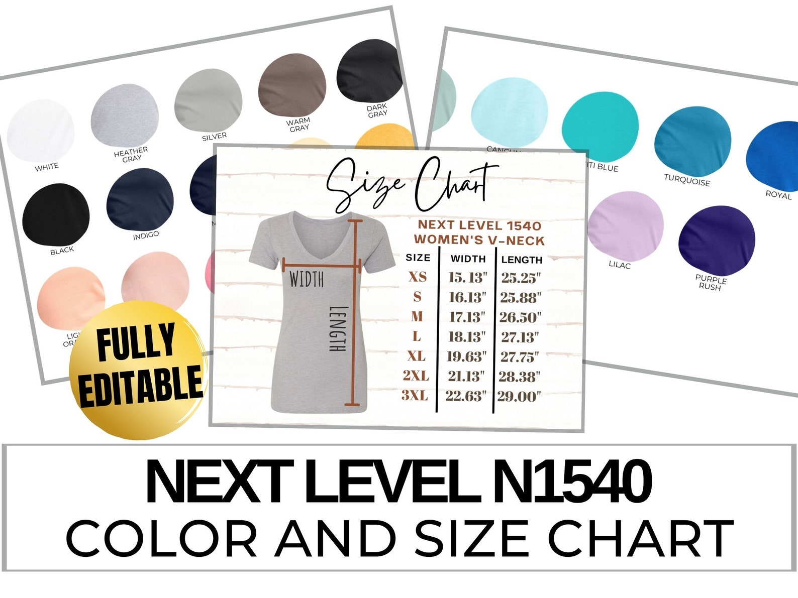 next level 1540 size chart