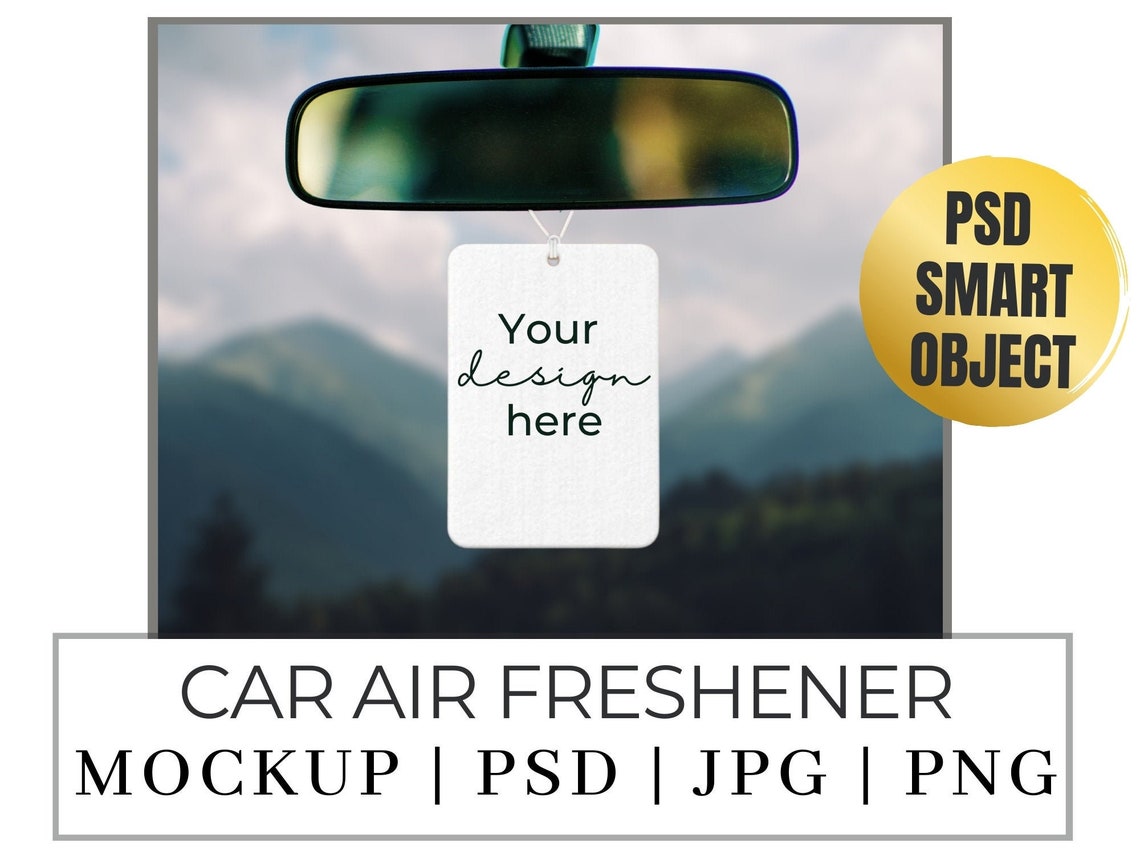Car Air Freshener Mockup Dye Sublimation Blank Car Air Etsy