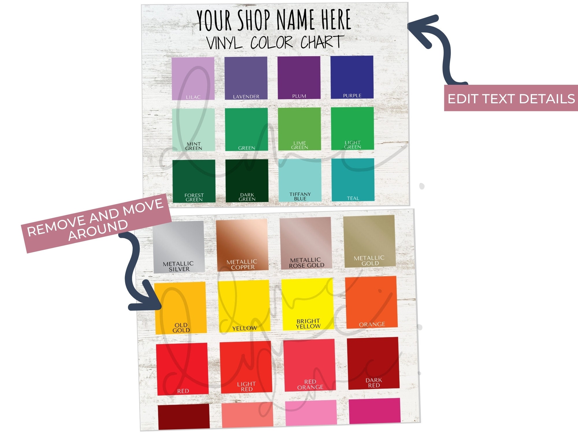 Teckwrap Oracal StarCraft Vinyl Color Chart Bundle for Cricut Etsy