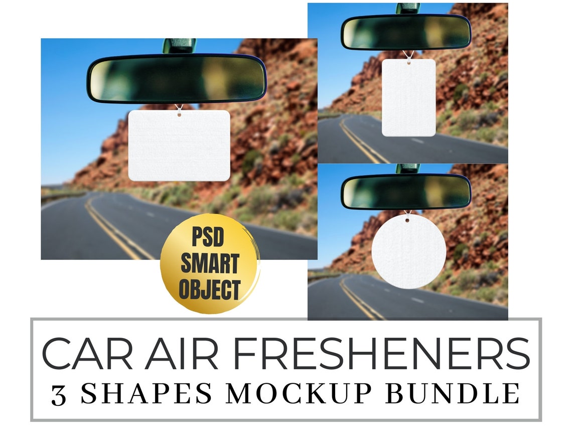 Download Car Air Freshener Mockup Dye Sublimation Square Rectangle | Etsy