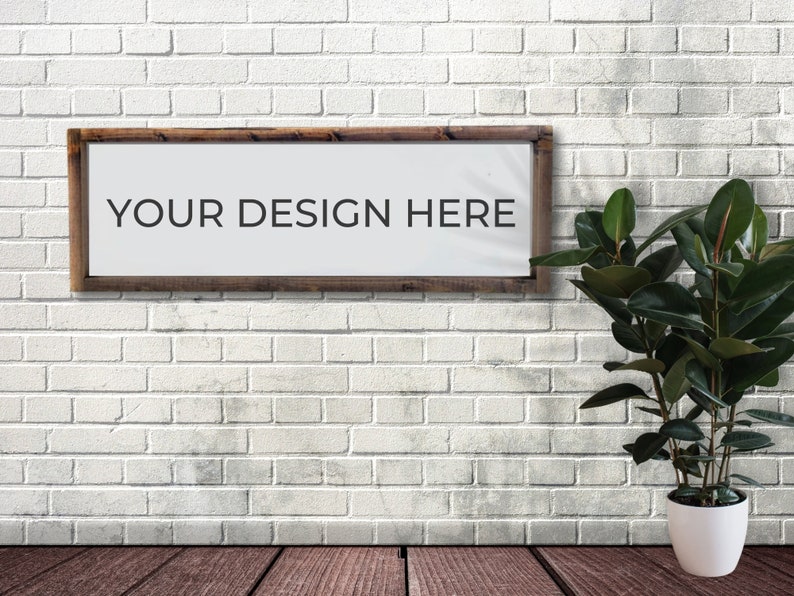 Download Rustic Wood Sign Mock Up 12 x36 Blank Wood Sign Wood Frame | Etsy