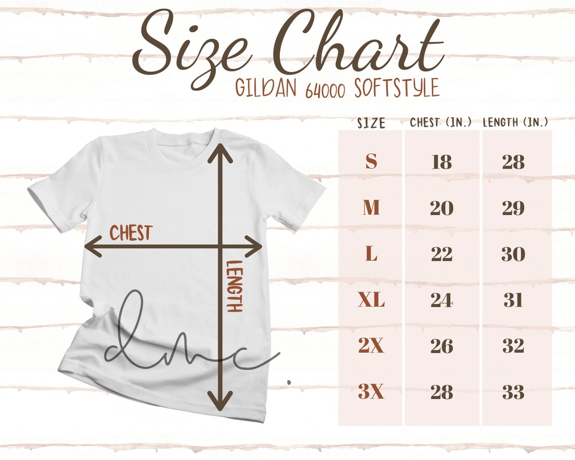 gildan medium t shirt measurements