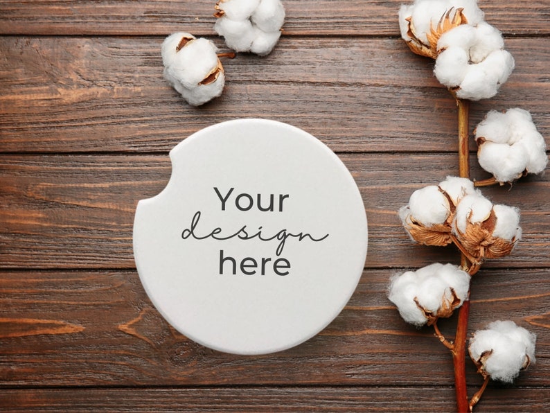 Download Blank Car Coaster Mockup White Coaster Stock Photo Blank Car | Etsy