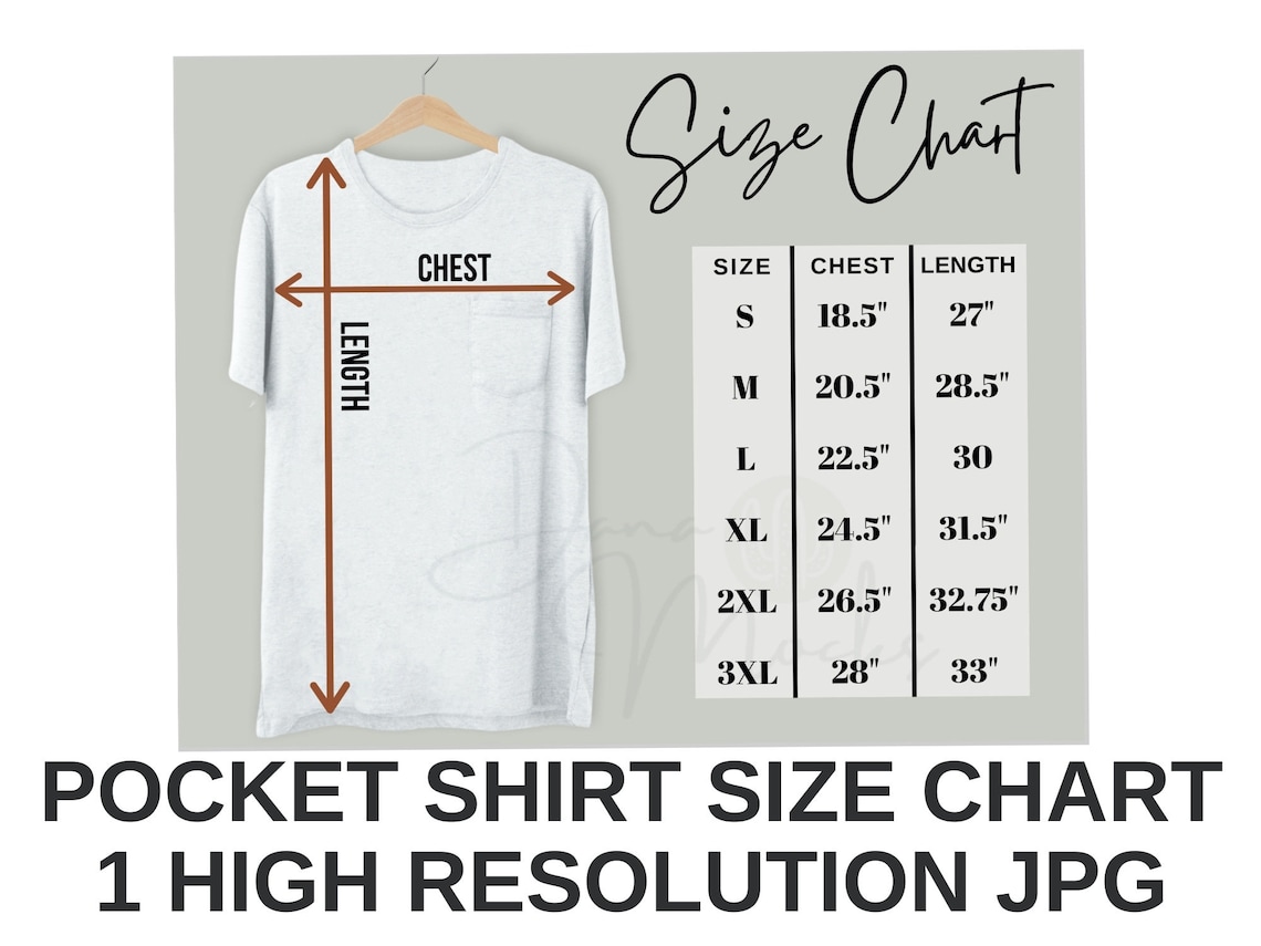 Comfort Colors 6030CC Size Chart Shirt Size Guide For 6030CC Etsy