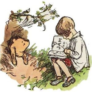 Lovely classic Winnie the Pooh vinyl decal sticker. Digitally cut ( no white edges )  Also available on transparent film 6.6&quot; x 6.7&quot;