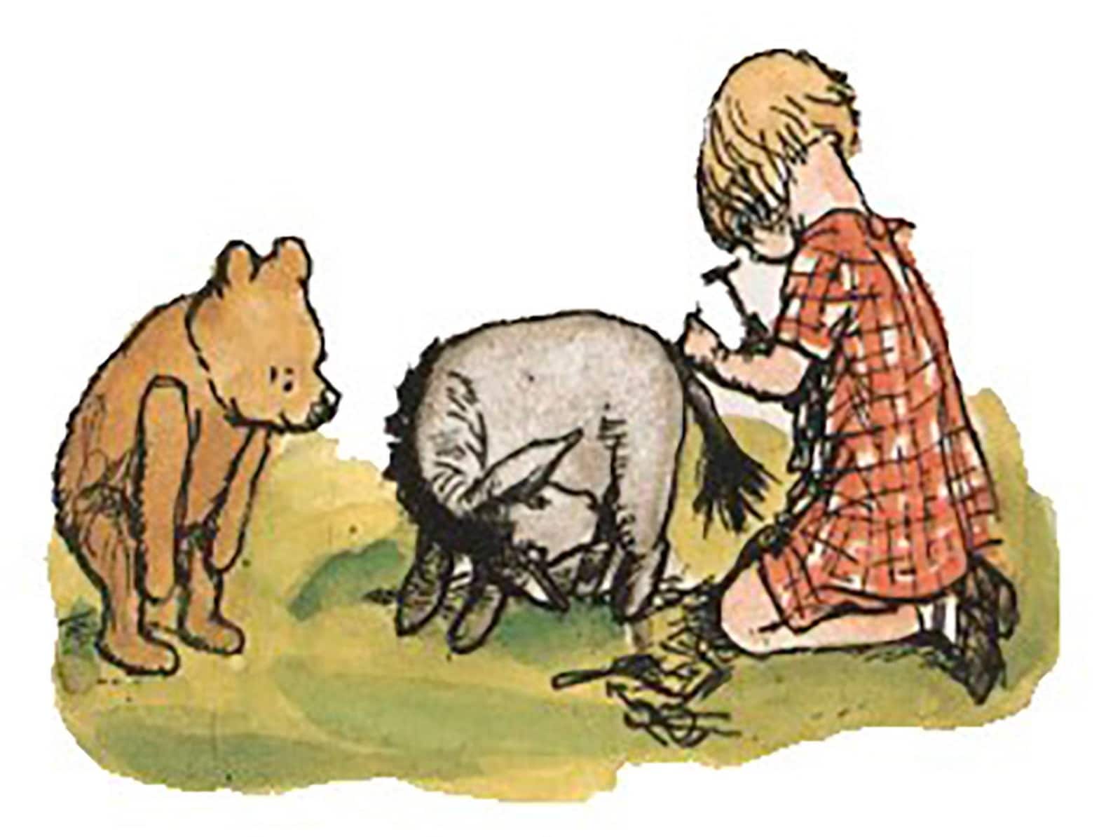 Lovely Classic Winnie the Pooh Vinyl Decal Stickers Pack of 5