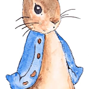 Gorgeous Peter Rabbit vinyl decal sticker Digitally cut - just peel and stick 2 sizes EITHER  two  6&quot; stickers or one  8&quot; sticker