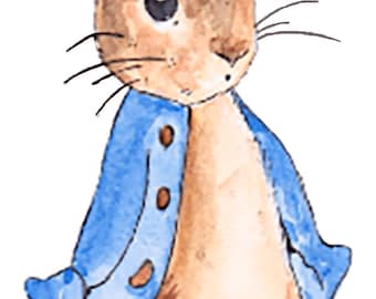 Gorgeous Peter Rabbit vinyl decal sticker Digitally cut - just peel and stick 2 sizes EITHER  two  6&quot; stickers or one  8&quot; sticker