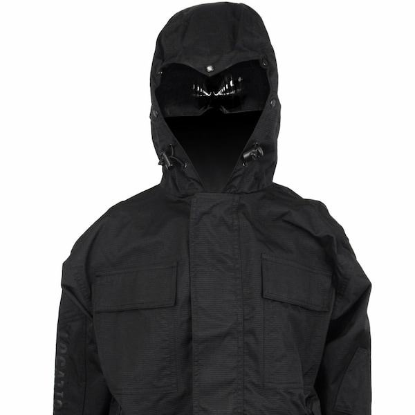 Boys Youth Location Brazen Black Waterproof Breathable Heavy Shell Outer Taped Seam Jacket XL 15 Years Teenager Coat JKT School Visor Mask