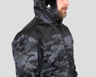 Chaqueta bomber Hunter EXO Camuflaje Google Hood Impermeable Costuras Selladas Capucha Camuflaje