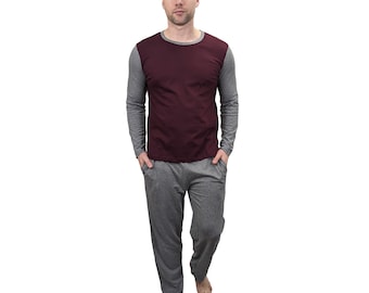 Pijamas de algodón para hombre, tallas S-4XL, con cintura elástica