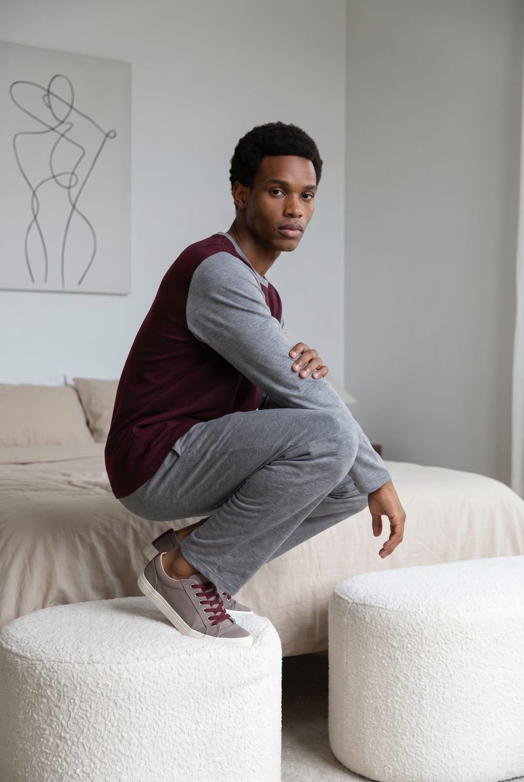 Men's Cotton Pajama Set: Royale Loungewear with Pockets Size UK L Pyjama Breathable Men