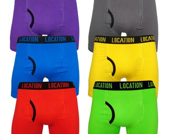 Calzoncillos bóxer de algodón elástico para hombre - Paquete de 6 - S-6XL