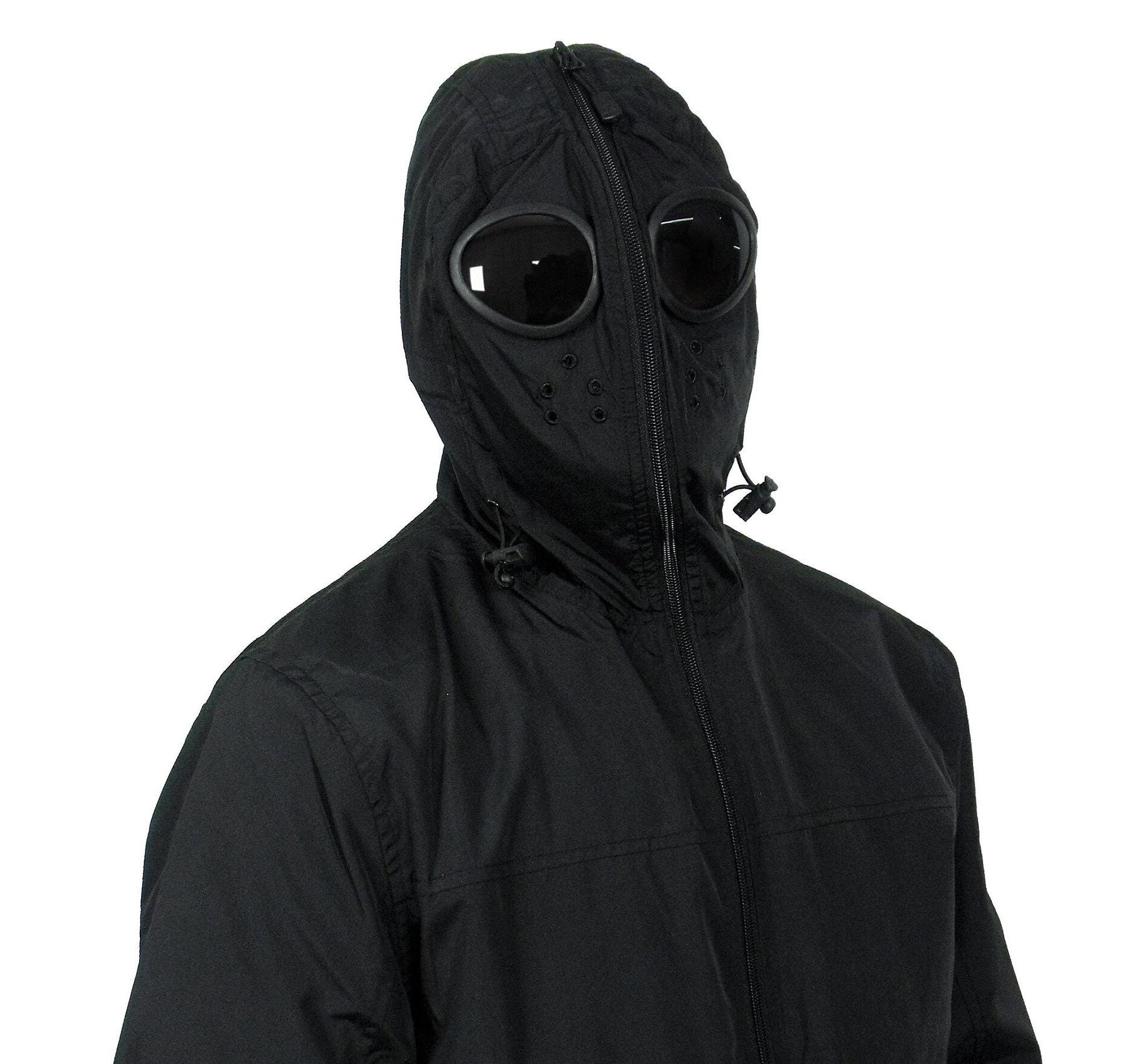 Mens Goggle Jacket Killjoy Windproof Hooded Colour Zipped by Location Bomber Lightweight Mens Smart Coat Contrast Zip Zipper Hood Black Coat Etsy