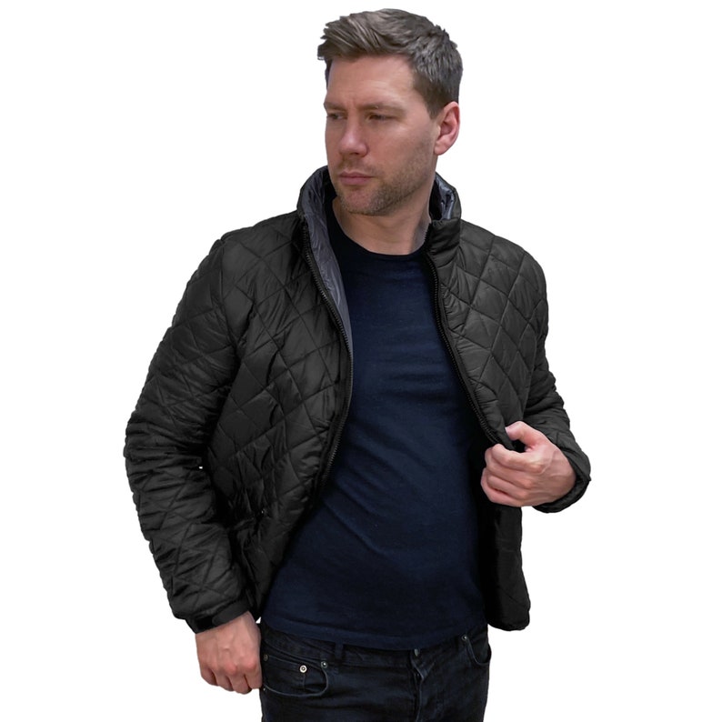 Mens Quilted Jacket Transform /hooded Warm Winter Removeable Goggle