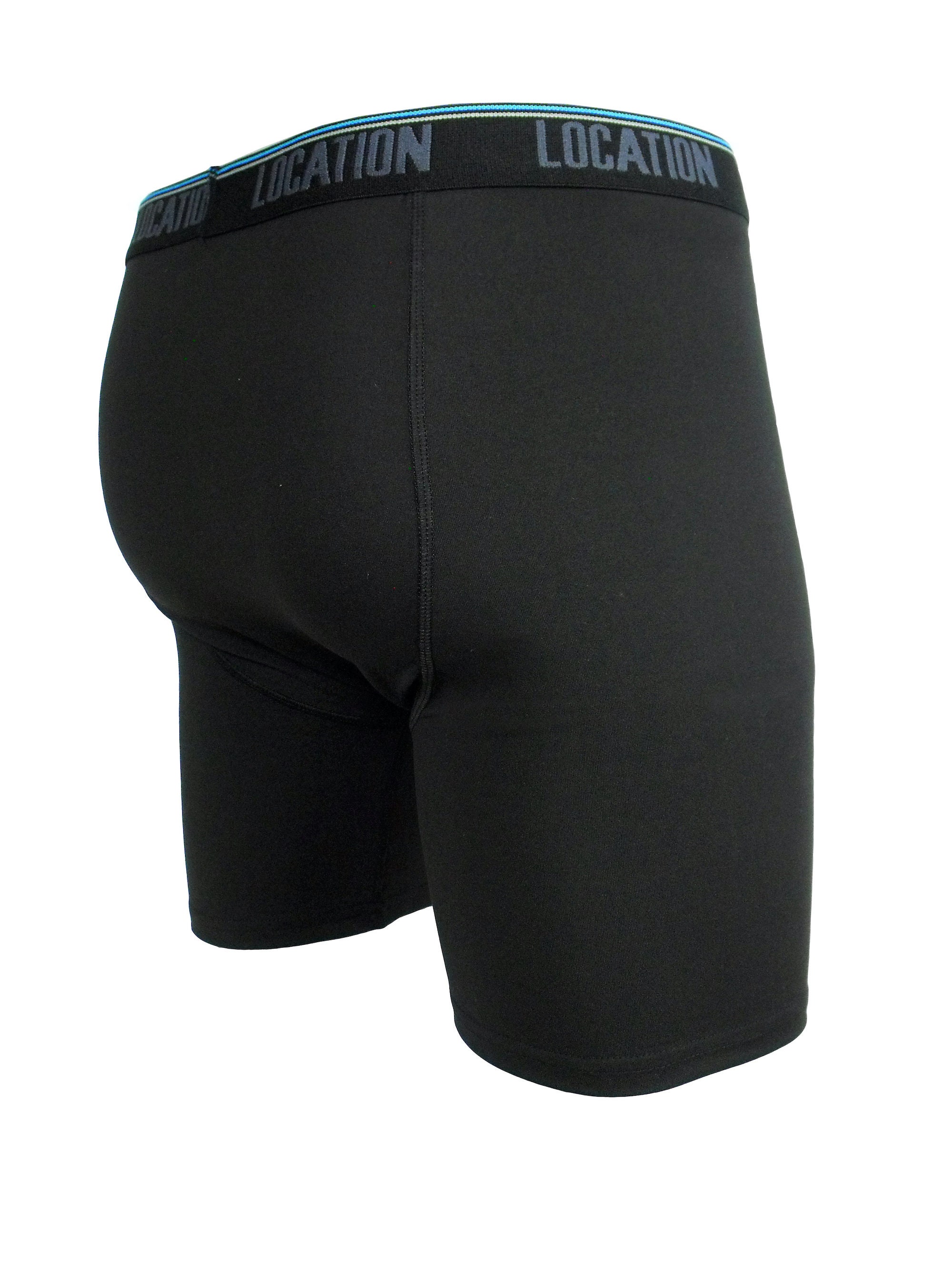 Mens Longer Leg Boxers Underwear Challenger3 & 1 3 Pack Stash Pocket Zipped  Front Pocket Anti Chafing Stretch Cotton Feel Comfort Sport 