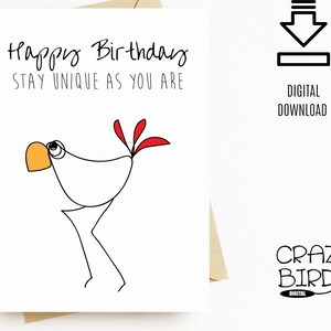 Funny Birthday Card for Him-printable Birthday Card for Friend-best ...