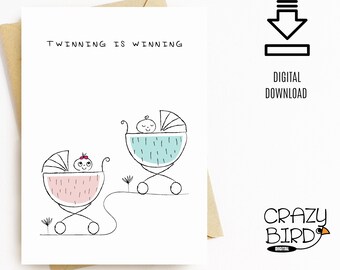 Printable twins | Etsy