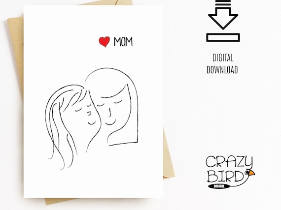 Printable Mothers Day Card From Daughter-downloadable Mothers | Etsy