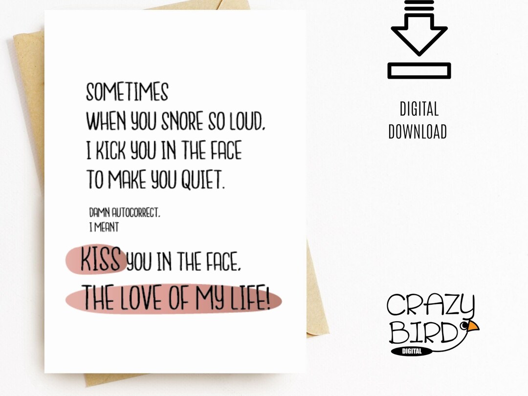 Funny Anniversary Card for Husband Printable-downloadable - Etsy