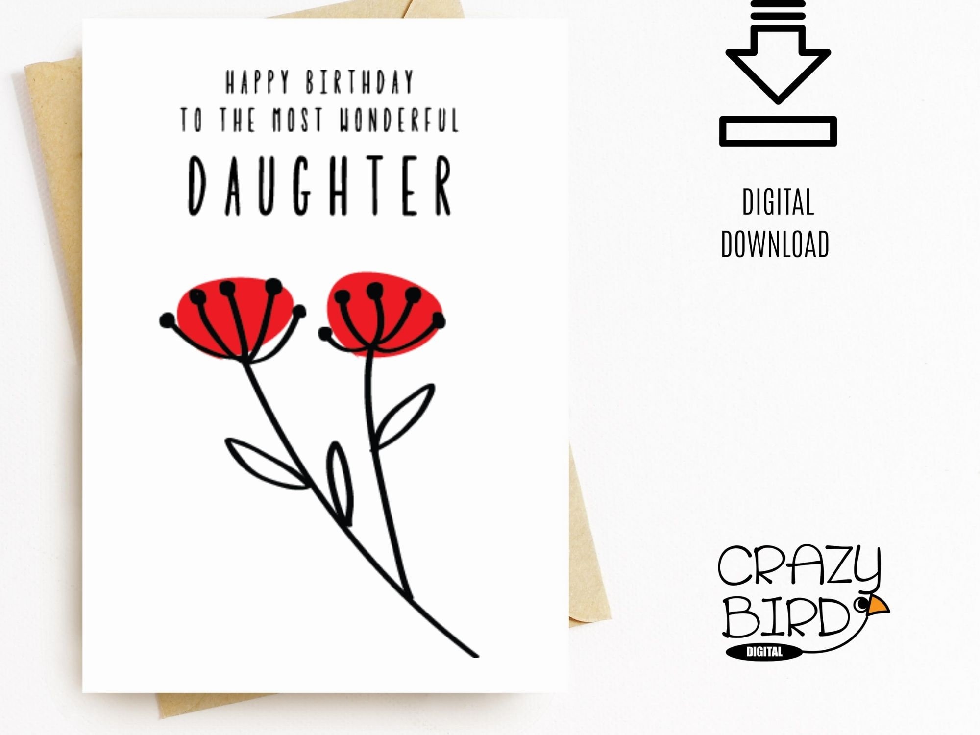 birthday card for daughter from parents daughter birthday card etsy