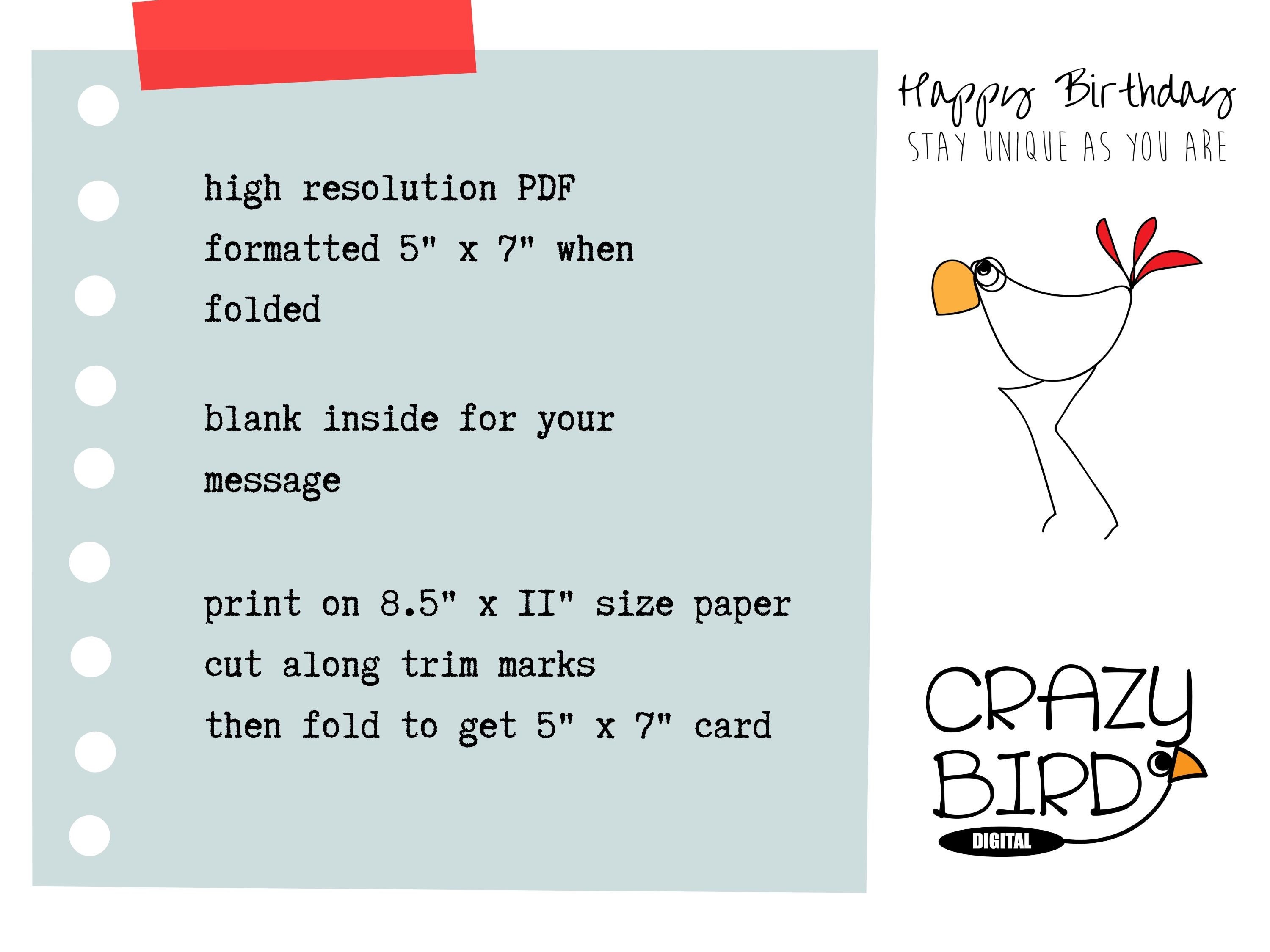 Funny Birthday Card for Him-printable Birthday Card for Friend-best ...