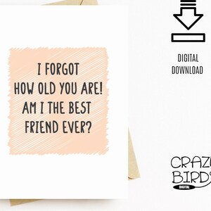 Birthday Card for Best Friend Woman-funny Birthday Card for Her ...