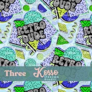 Retro dude seamless design- digital Surface Patterns For Printing - Design For Clothing Fabric Printing - sublimation retro design
