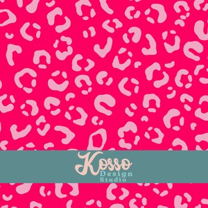 Neon Pink Leopard Print Seamless Design - Digital Surface Pattern For Printing - Design For Clothing Fabric Printing