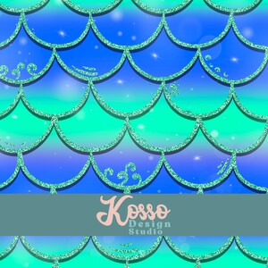 Mermaid Scales Seamless Design - Digital Surface Pattern For Printing - Design For Clothing Fabric Printing