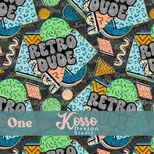 Retro dude seamless design- digital Surface Patterns For Printing - Design For Clothing Fabric Printing - sublimation retro design
