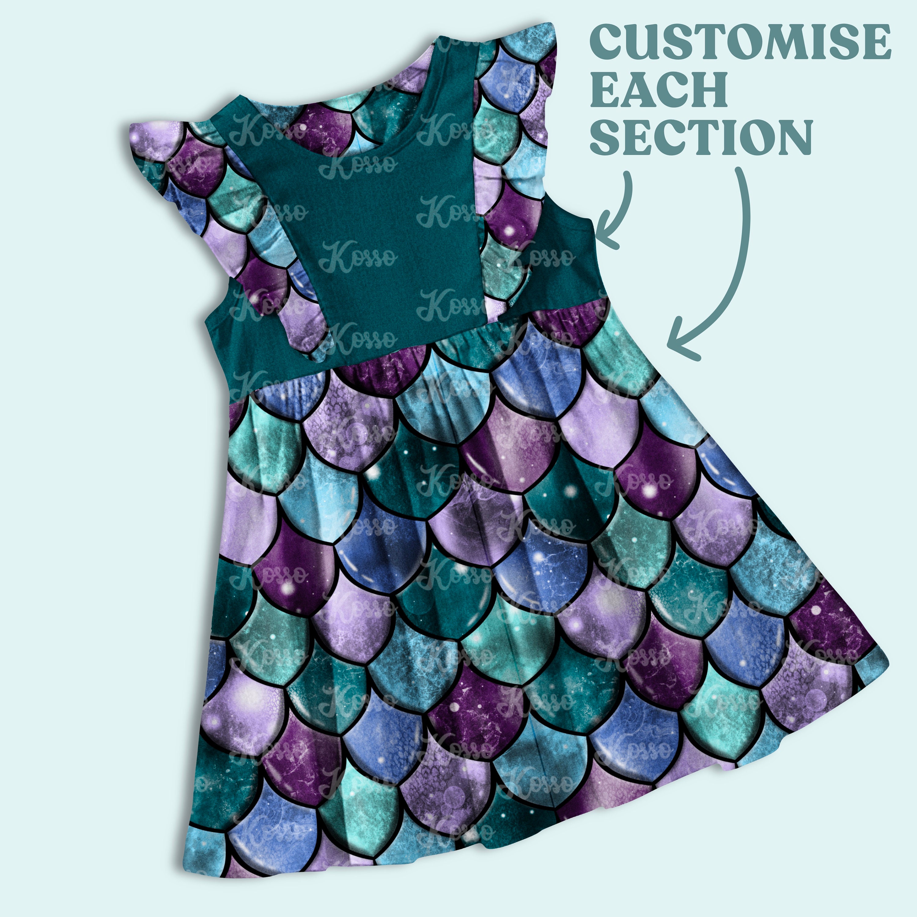 Realistic Frill Dress Mock up - Procreate and Photoshop Customisable ...