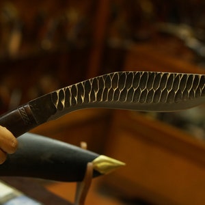 Tigre negro del Himalaya - Cuchillo Gurkha khukuri hecho a mano-Nepal