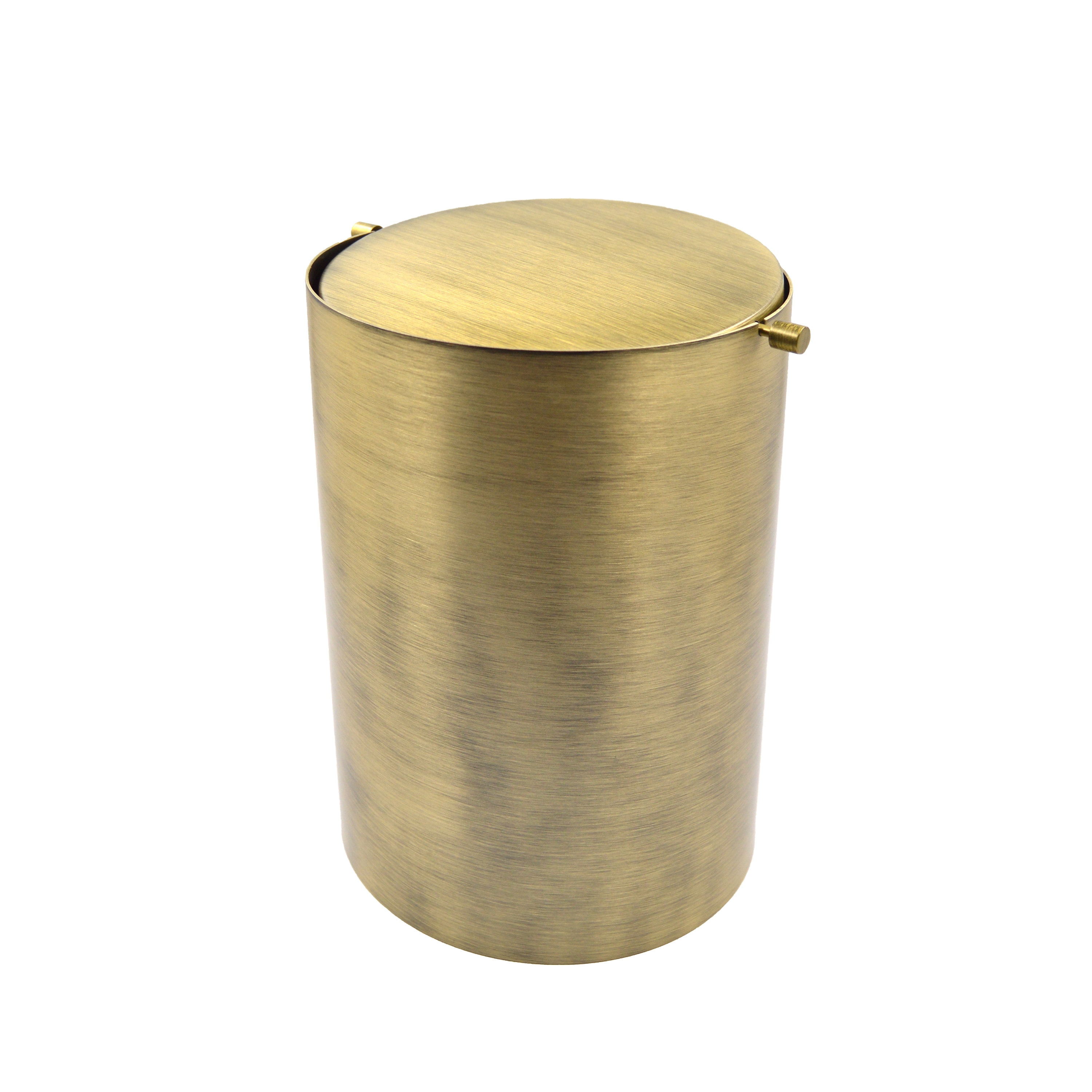 Vintage Trash Can Swingtop Antique Waste Bin Real Solid Etsy