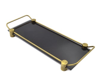 Luxus Badezimmer Waschtisch - Handgefertigtes Glas und massives Messing, Eleganter Badezimmer Organizer, Privatsammlung, Premium Qualität
