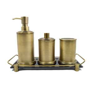 Vintage Handmade Antique Bathroom Accessories Base Vanity Tray, Brass ...