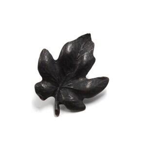 May include: A black metal leaf-shaped decorative accent. The leaf has a detailed, textured surface.
