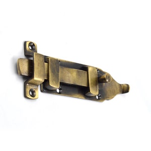 Handmade Solid Brass Bolt Latch – Latch Lock, Antique-Looking Design, Antique Bronze or Oxide Black Coated Finish